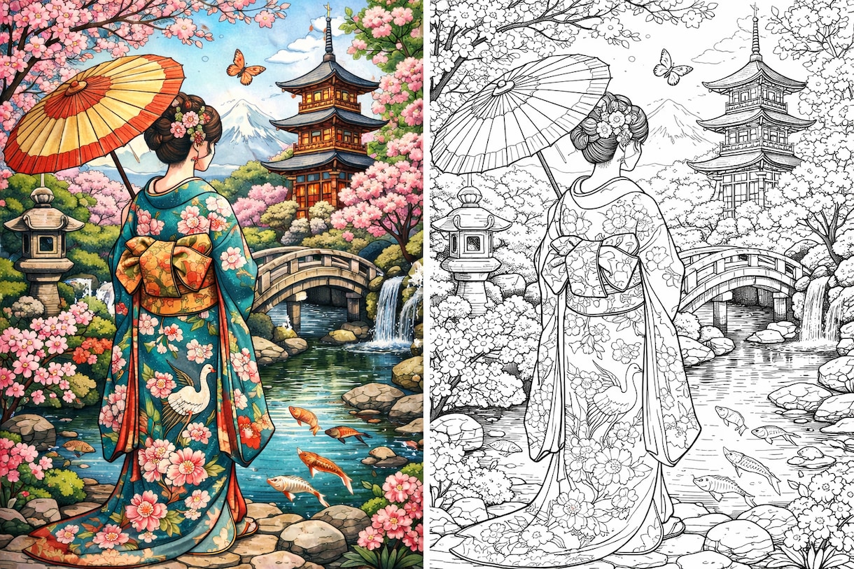大人の塗り絵作ります 出来るだけご希望に添えるようお聞きします♪ イメージ1