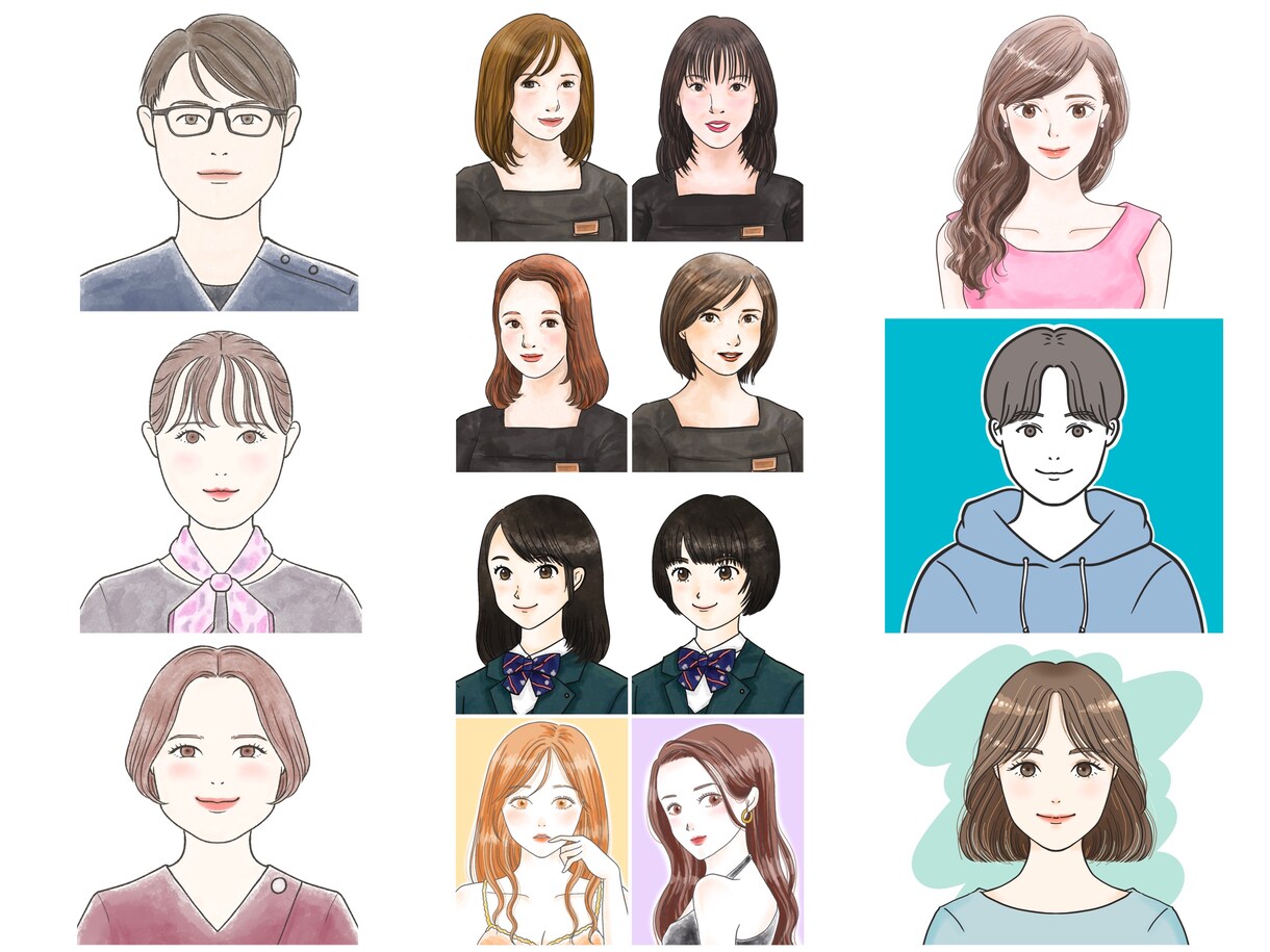 大人可愛い似顔絵やイラスト描きます アナログ感のある大人可愛いイラスト描きます イメージ5