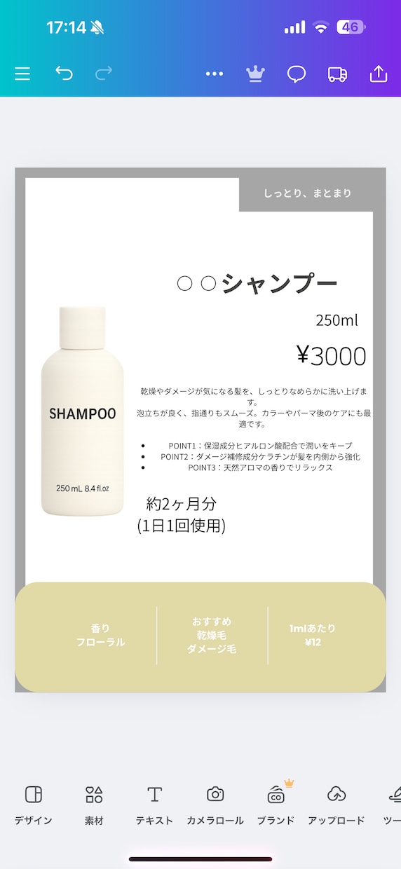 canvaで編集できるテンプレートをお渡しします ご自身でcanvaを使って写真と文字を差替えで完成 イメージ2