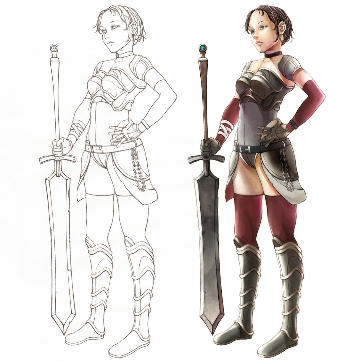 オリジナルキャラクターの立ち絵、デザイン承ります オリジナルキャラクターで小説やゲームにより臨場感を!! イメージ2