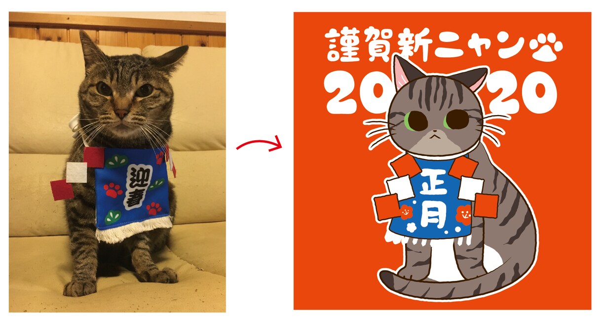 あなたの猫ちゃんをキャラクターにします ペットや好きな猫などキャラクター風イラスト作成します！ イメージ2