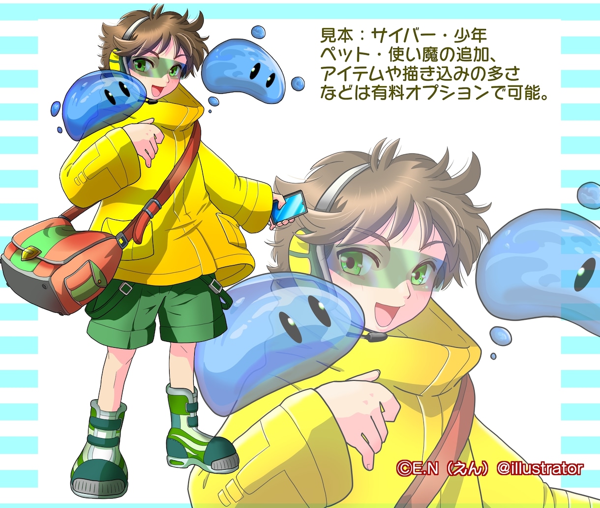 商用可！TRPG用アニメ調立ち絵お描きします ゲームNPCに人外モンスターも表情差分付きで得なセット！ イメージ5