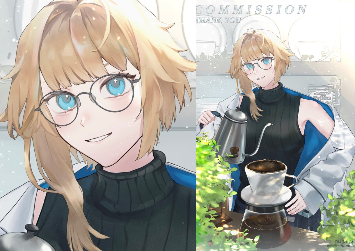 キャラ単体や簡易背景込みの一枚絵を作成します 料金一律！サムネイルや歌ってみたや同人誌表紙などにおすすめ◎ イメージ3