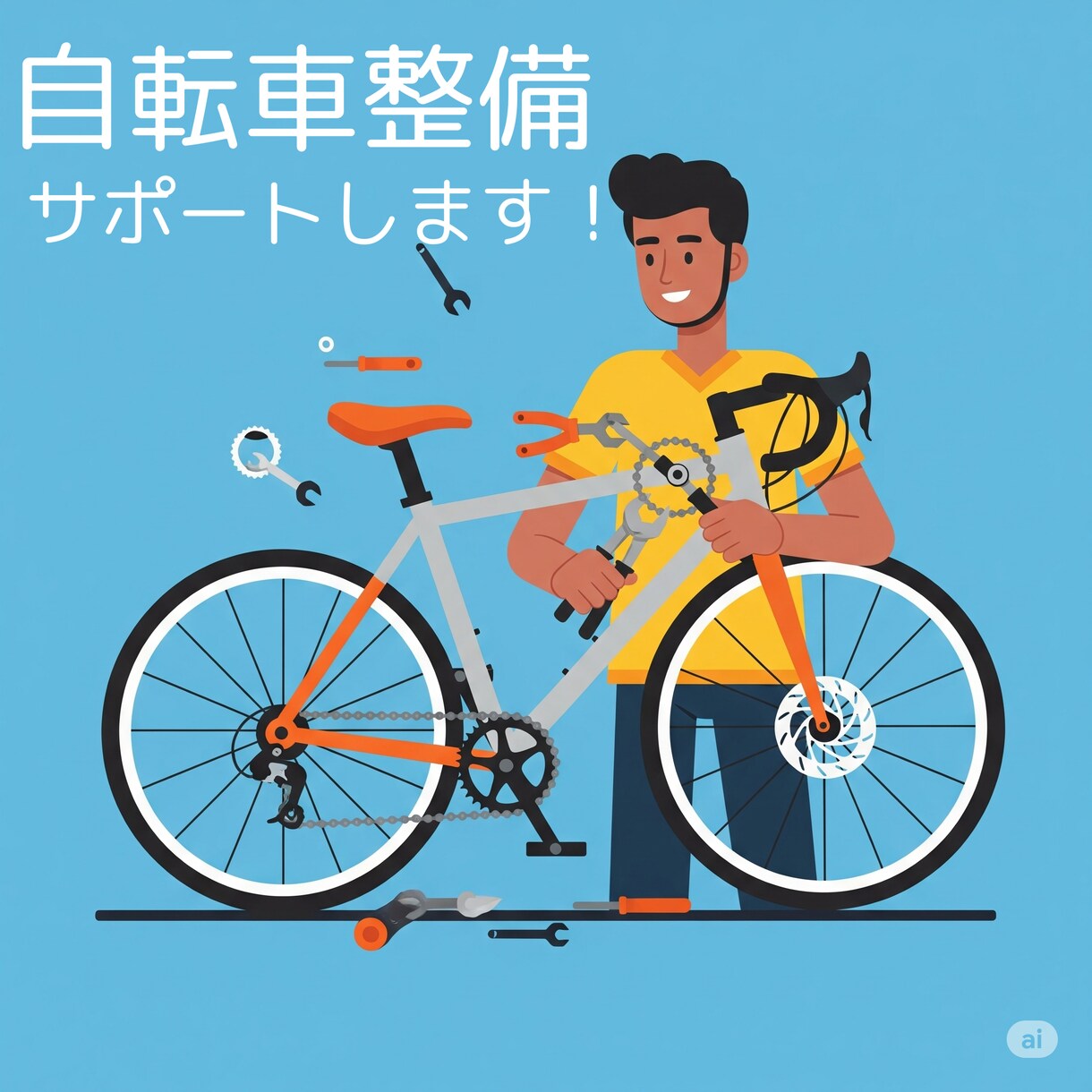 ネットで購入した自転車の組み立てをサポートします 自転車整備士が丁寧に解説、サポートいたします！ イメージ1