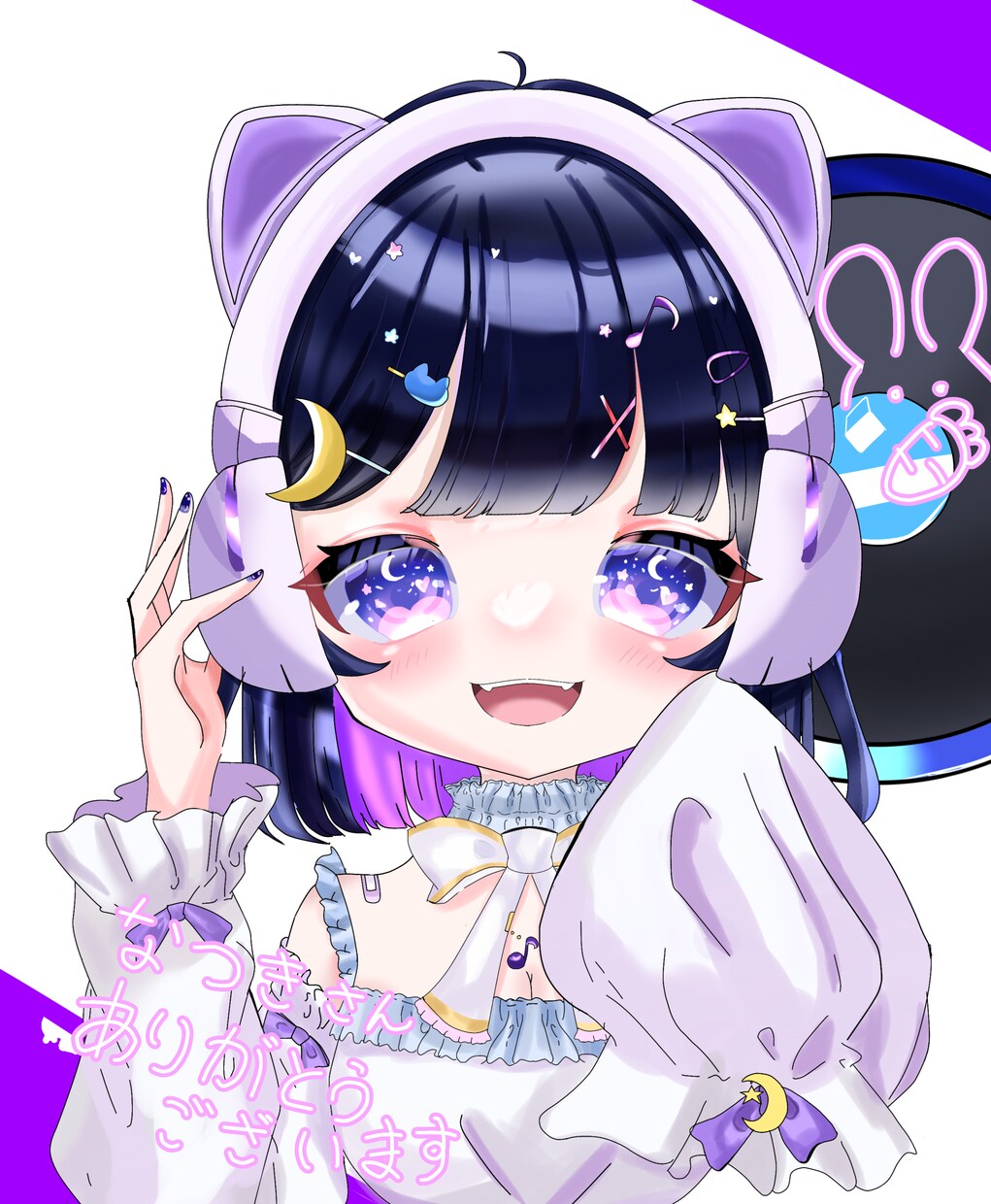 可愛いいアイコン・立ち絵お描きします キラキラ可愛い目を引くイラストをお描きします！ イメージ2