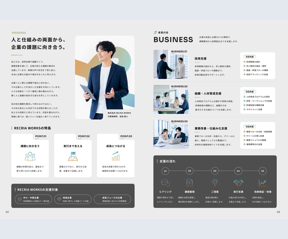 クオリティ高いパンフレットデザインを作成します 事業やブランドの個性をくみ取り実用性とデザイン性を両立します イメージ3