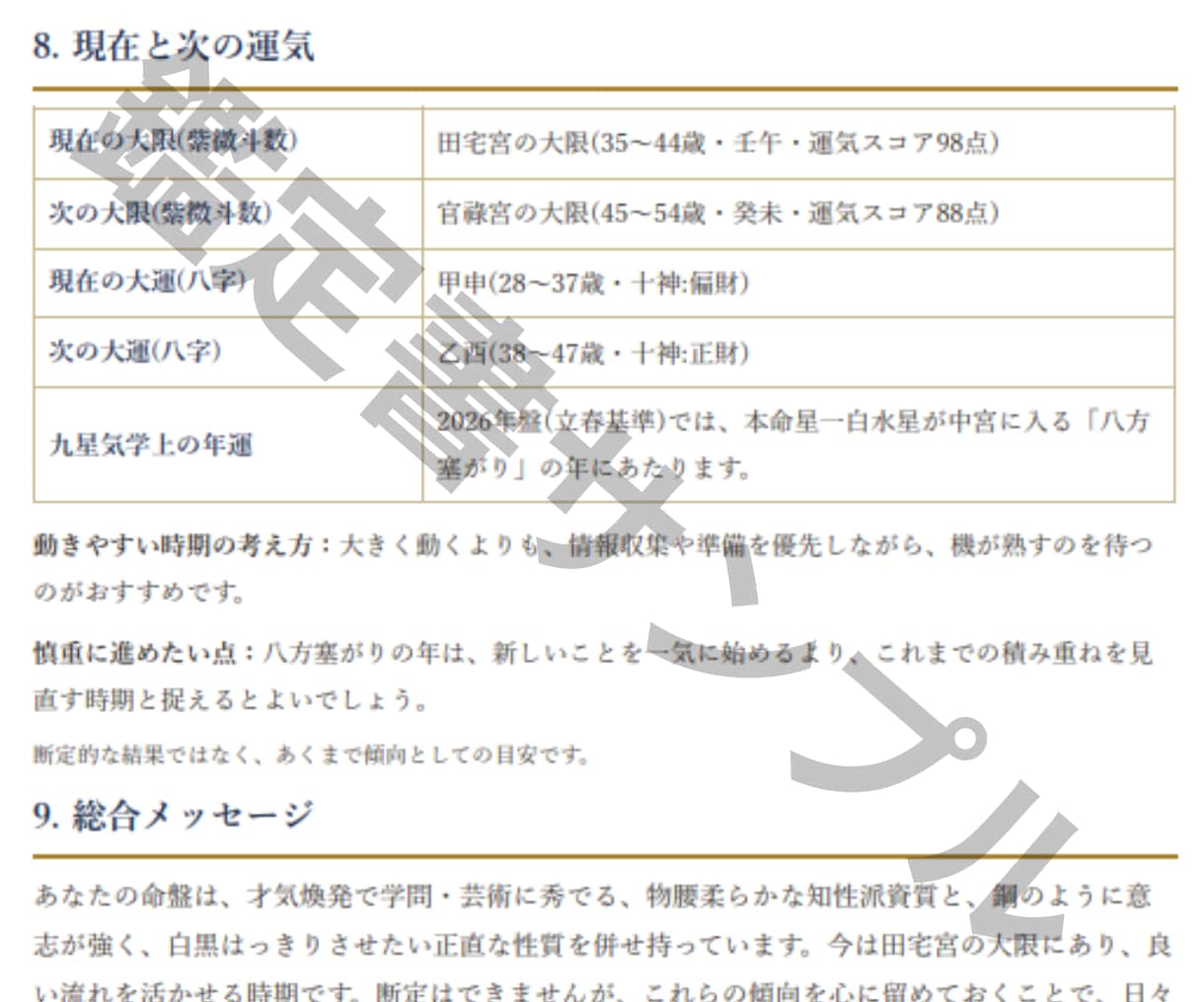 今後の仕事の岐路を3つの東洋命術で鑑定します 仕事の岐路を結論と行動計画にします イメージ8