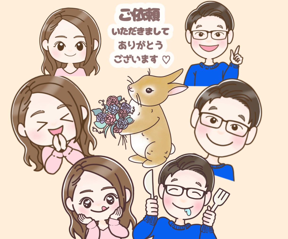 元気なゆるふわアイコンお描きします 似顔絵師が描く、あなただけのオリジナルイラストお作りします！ イメージ7