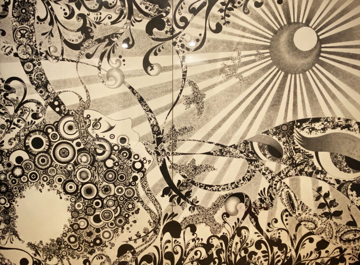 幾何学模様、モノクロイラストを描きます クールで繊細なイメージを手描き・PCで表現します。 イメージ2