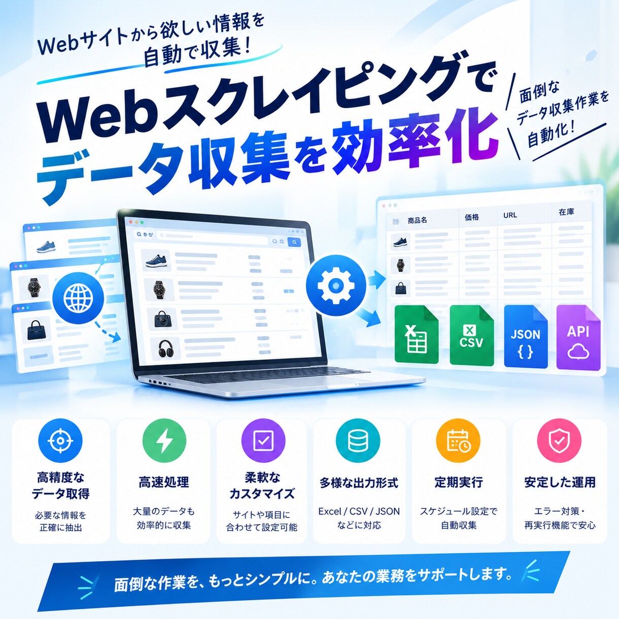 Webスクレイピングツールを開発します その情報収集、毎日の手作業から解放します イメージ1