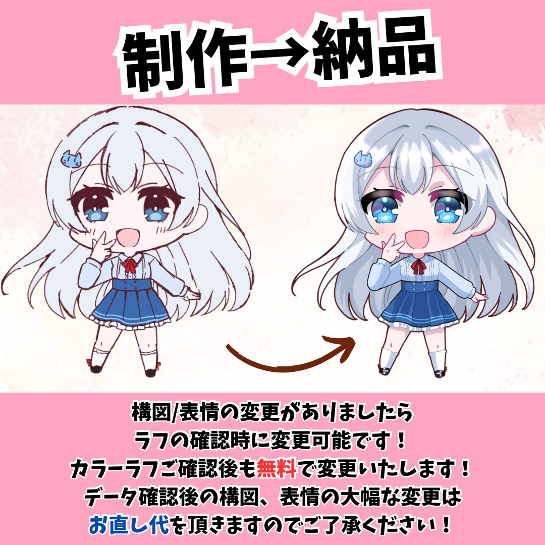 ポップでキュートなデフォルメイラスト描きます アイコンにもグッズにも◎可愛いデフォルメキャラお届けします！ イメージ3