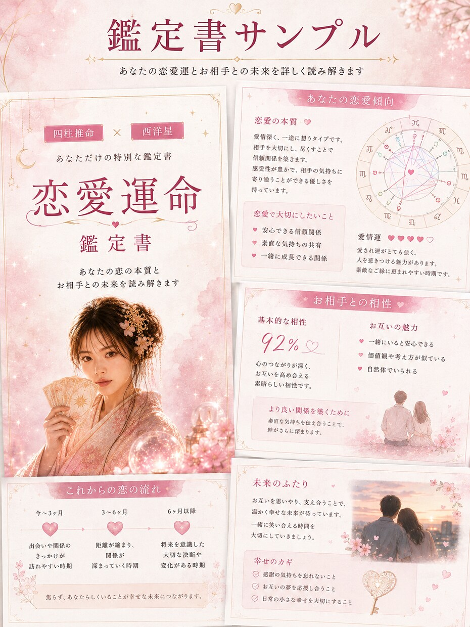 初回3名限定¥500！四柱推命×西洋星で鑑定します 復縁や複雑な恋も。東洋と西洋の星があなたの悩みに寄り添います イメージ2