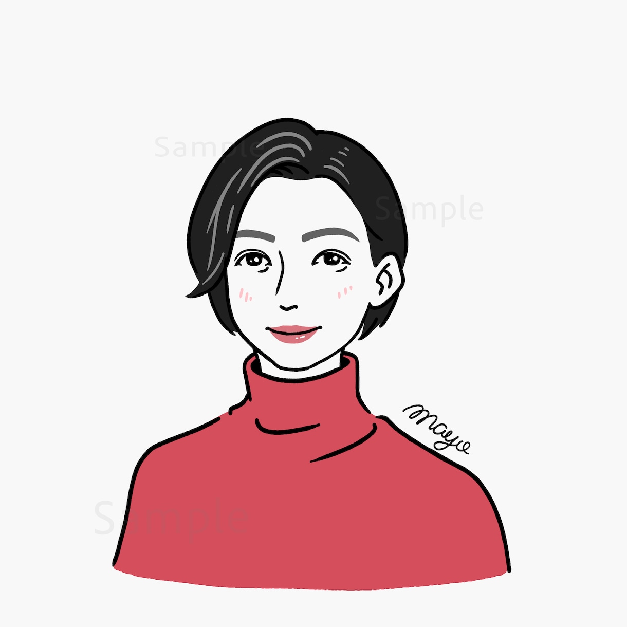 お写真をもとにおしゃれなアイコンを作成いたします 【期間限定セール】リアルな似顔絵☆SNSやお仕事のにも イメージ6