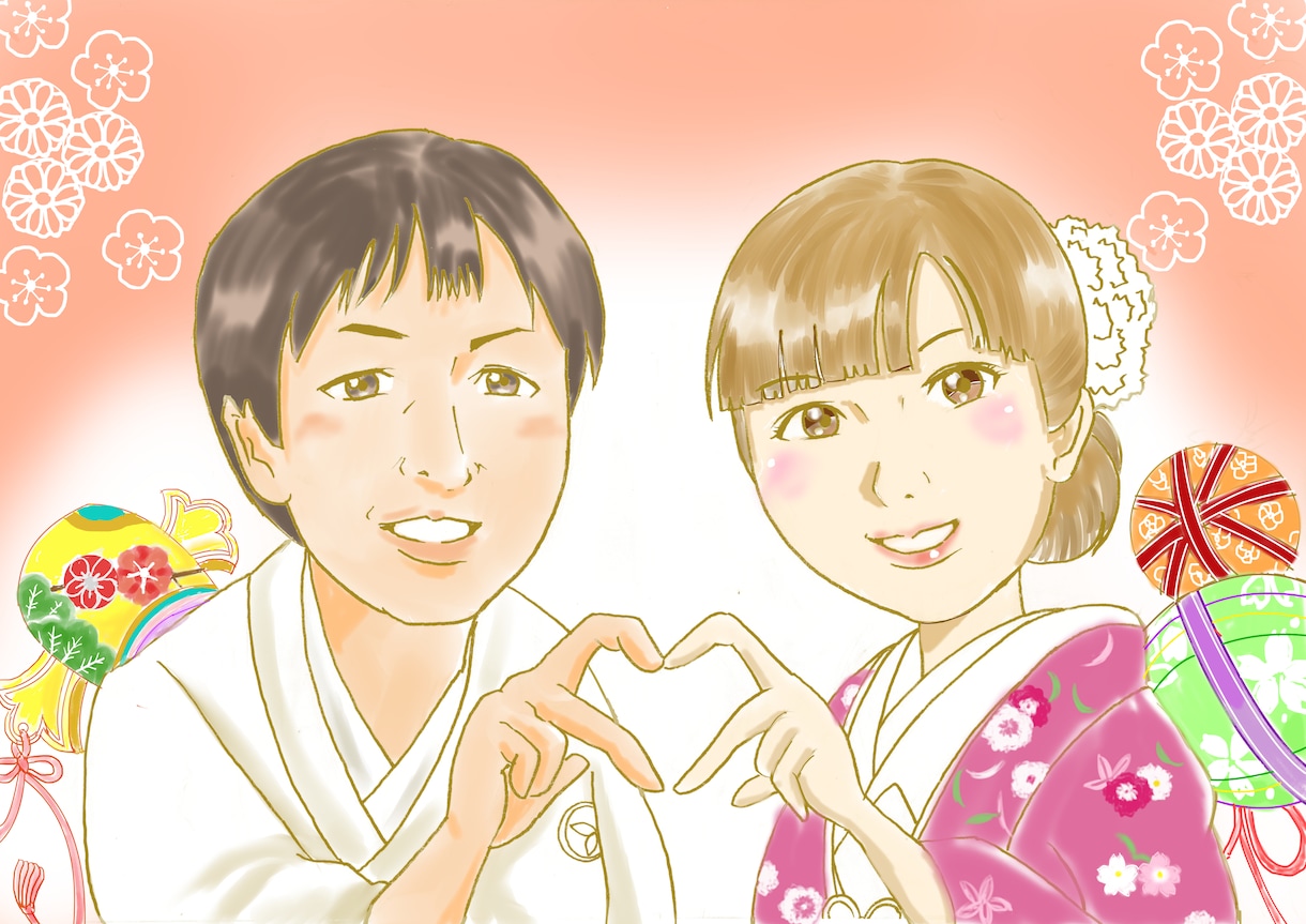 似顔絵イラストを描きます 漫画家が似顔絵アイコン,イラストなどを描きます イメージ4