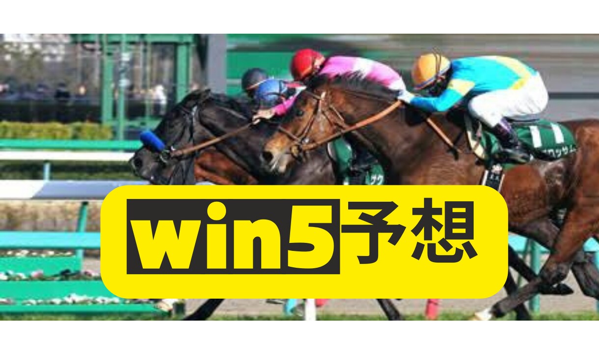 win5予想をします 夢のwin5的中予想のお手伝い！！ イメージ1