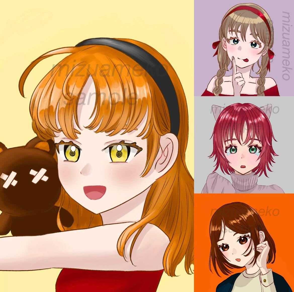 商用OK！印象に残る可愛いイラスト描きます 最短24時間でSNSやYouTubeに使えるアイコン作成 イメージ2