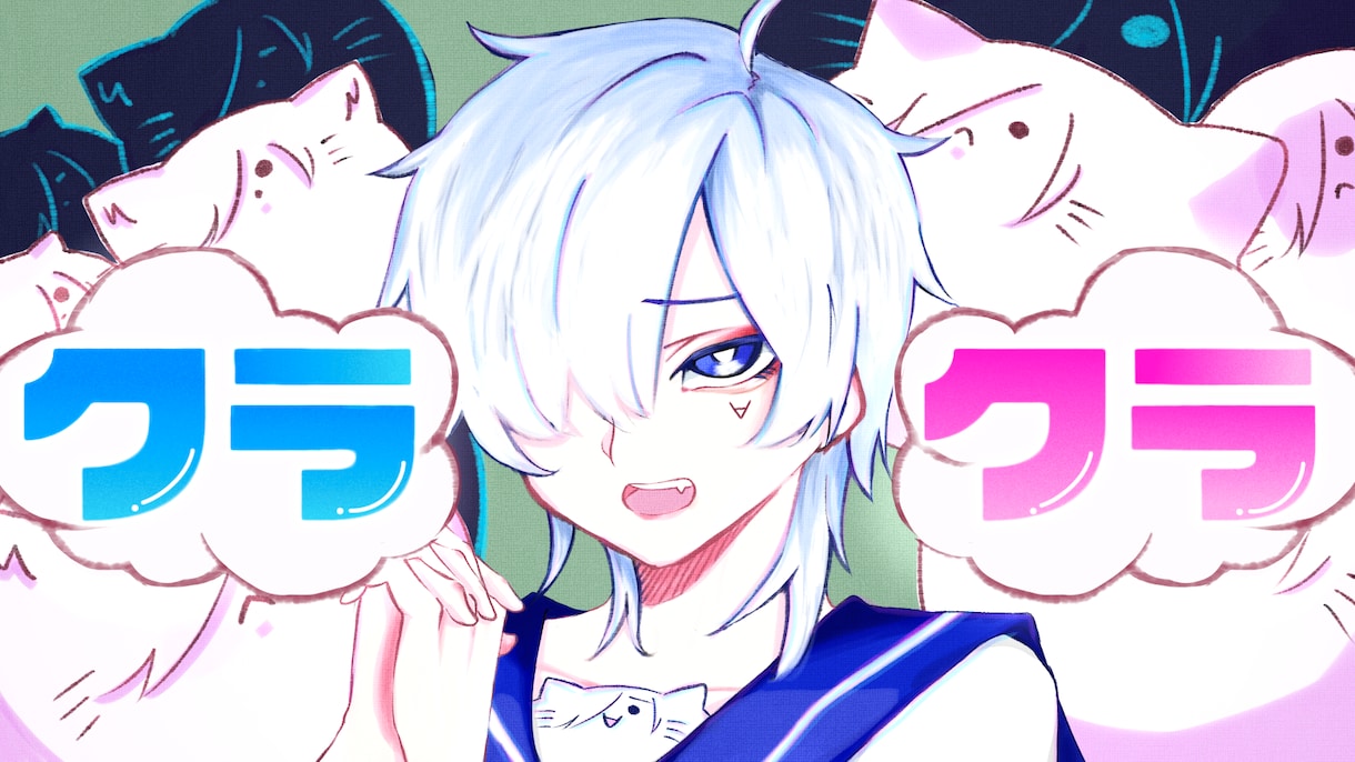 歌ってみた用イラスト制作いたします 曲に合わせた構図や雰囲気作りが得意です イメージ3
