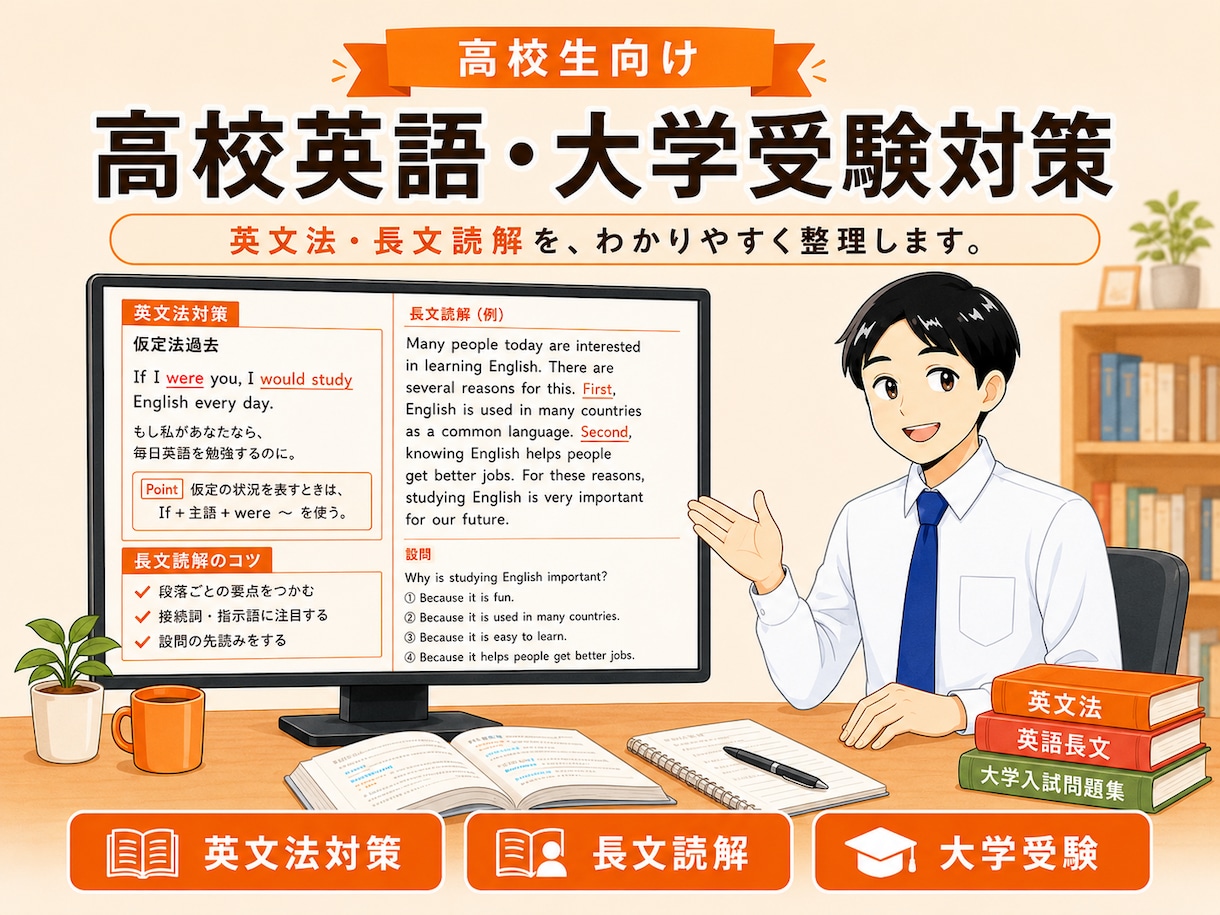 高校英語｜プロ講師が基礎から大学受験まで教えます 定期テスト・共通テスト・大学受験対策／完全1対1の英語指導 イメージ10