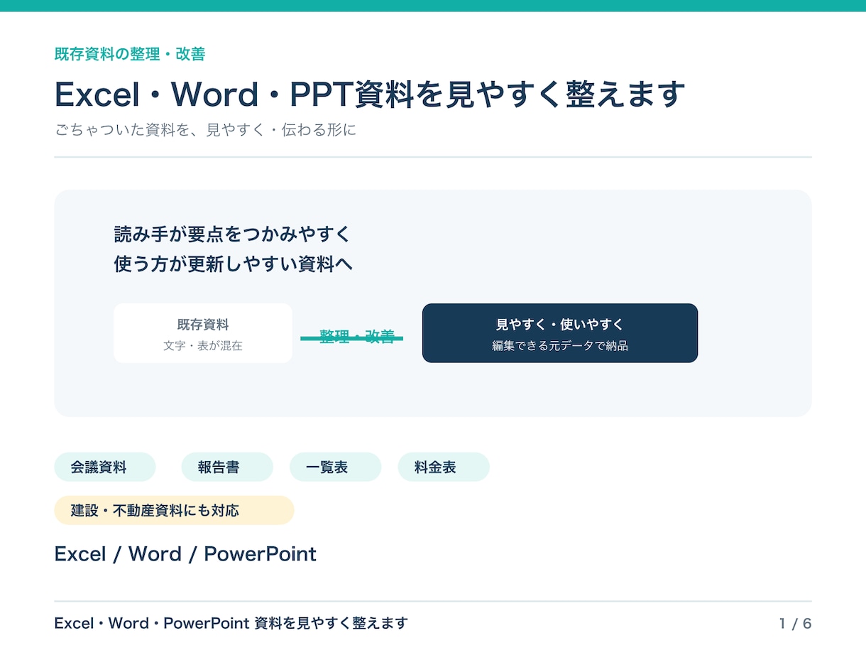建設業の現場資料を見やすく整えます 施工管理経験を活かし、確認・共有しやすく イメージ1