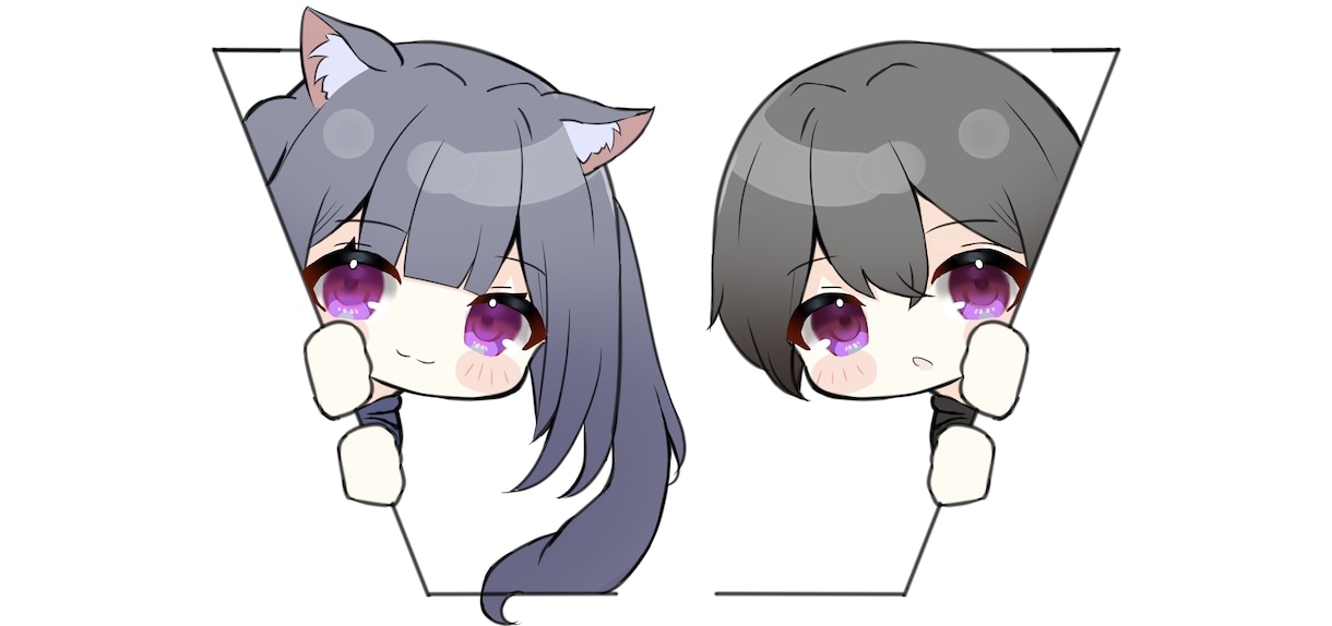 ヘッダーやアイコンに使用できます ひょっこりとかわいくて癒される量産イラストです イメージ1