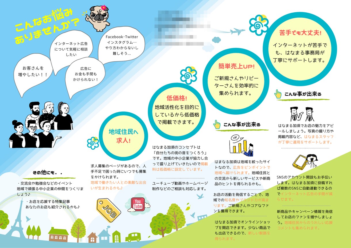 A3両面デザイン　訴求効果のあるデザインをします 漫画挿入可。マーケティング知識を取入れたデザインで確実な訴求 イメージ5