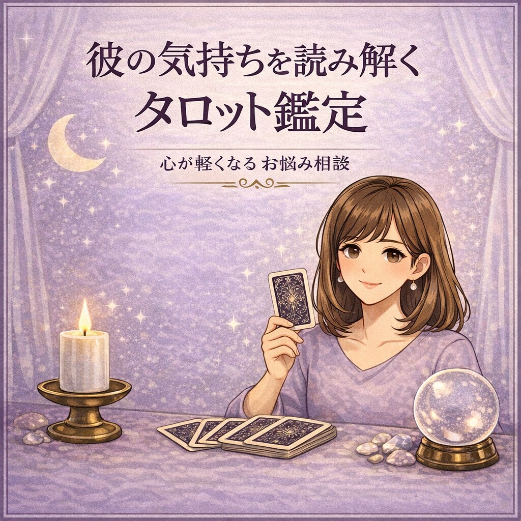 彼の気持ちを読みとくタロット鑑定いたします 迷っているあなたへ。静かに整理します イメージ1