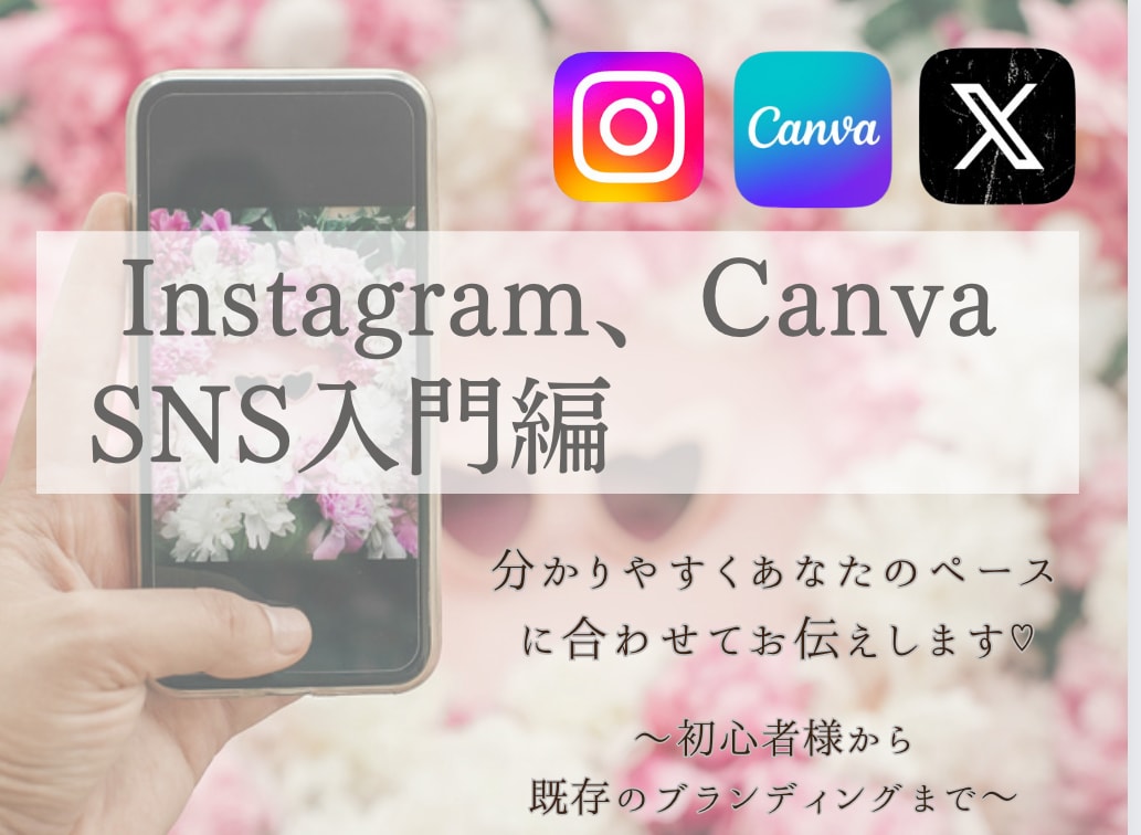 Instagram、canvaお伝えします 集客できるInstagramやcanvaの使い方をレクチャー イメージ2