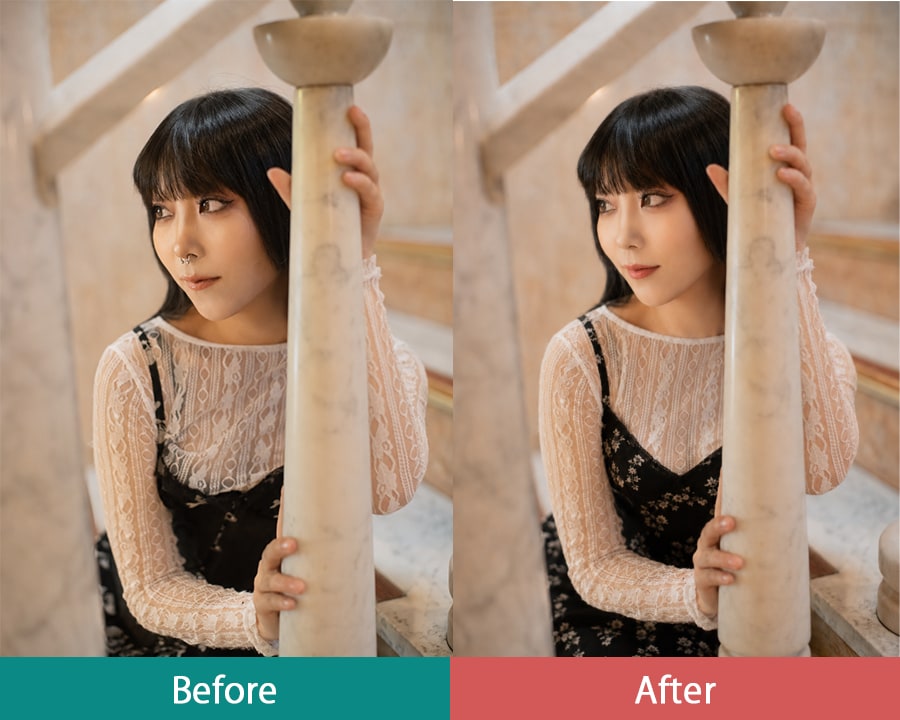 個性を活かして人物写真を綺麗にレタッチします あなたらしさはそのままに、自然で垢抜けた一枚に仕上げます イメージ1
