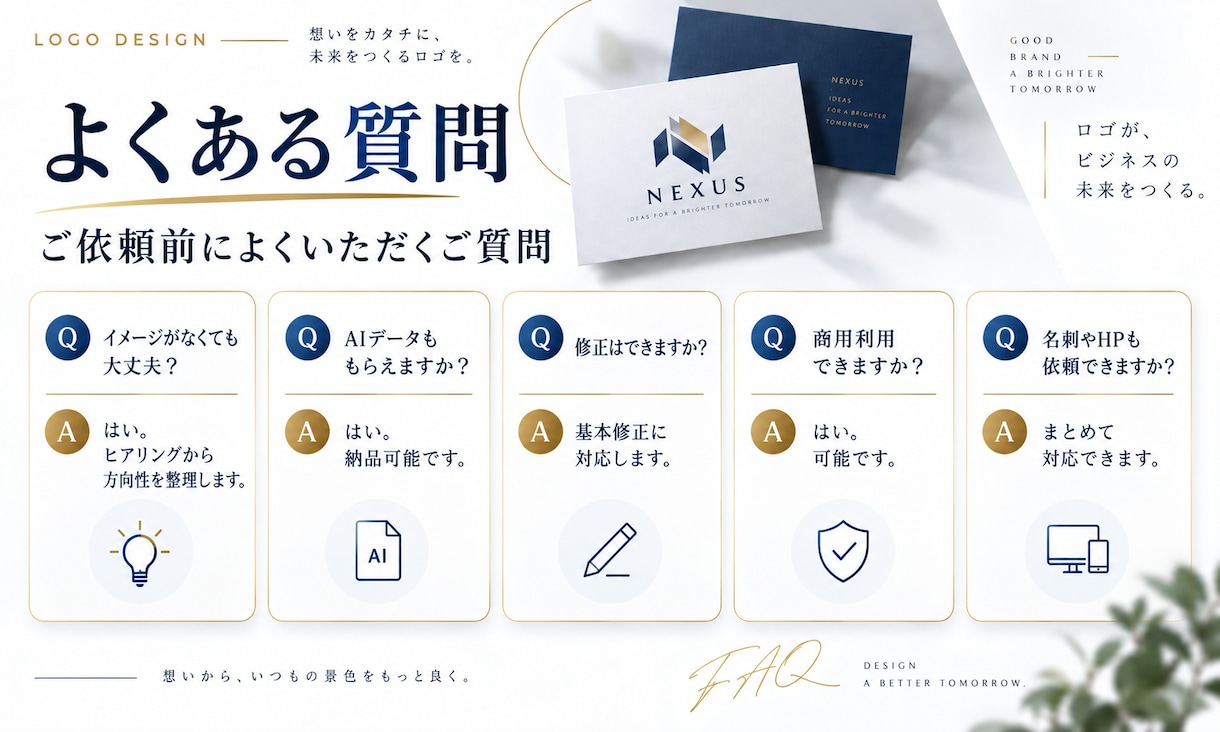 企業・店舗のロゴをブランディング視点で制作します 事業の想い・コンセプトを、長く使えるロゴに イメージ4