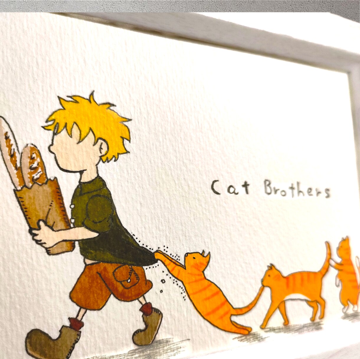 原画温かいアート作品つくります 猫ちゃんをお好きな動物にもできます! イメージ2