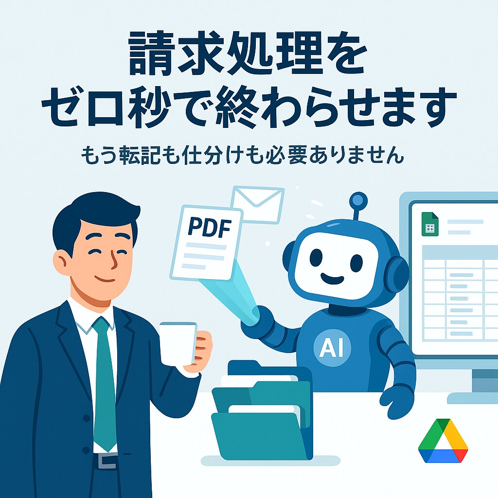 AI活用で請求書処理を0秒で終わらせます 御社専用の請求書管理システムに興味はございませんか？ イメージ1