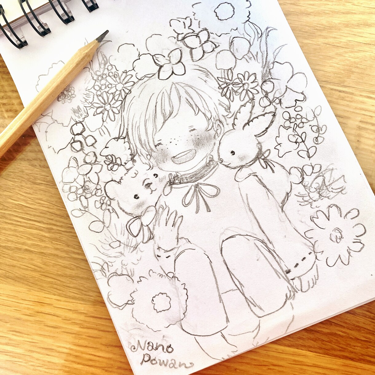 原画でお届け ₊ やわらかい水彩イラスト描きます ⌜ アナログの 世界にひとつだけの水彩ポートレート ⌟ イメージ6