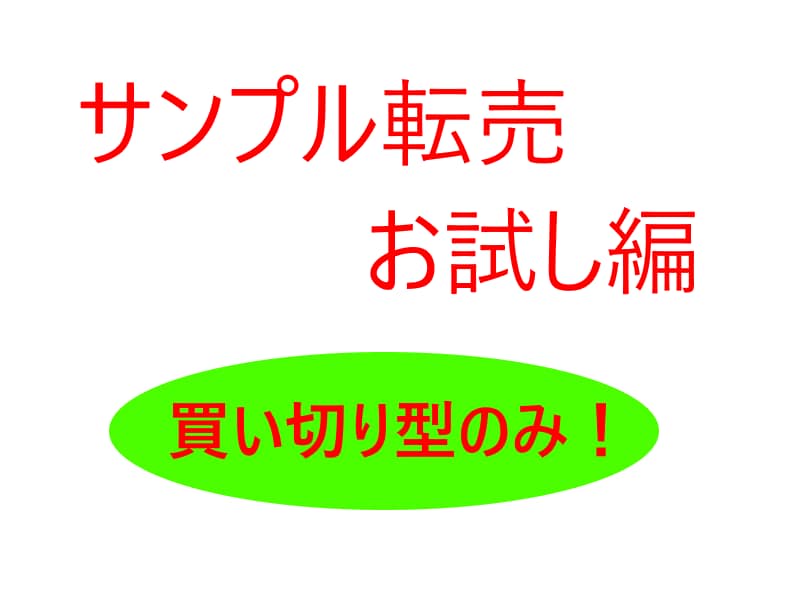 サンプル転売の商品リストを売ります サンプル転売の流れがわかる安価なお試しパックです！ イメージ1