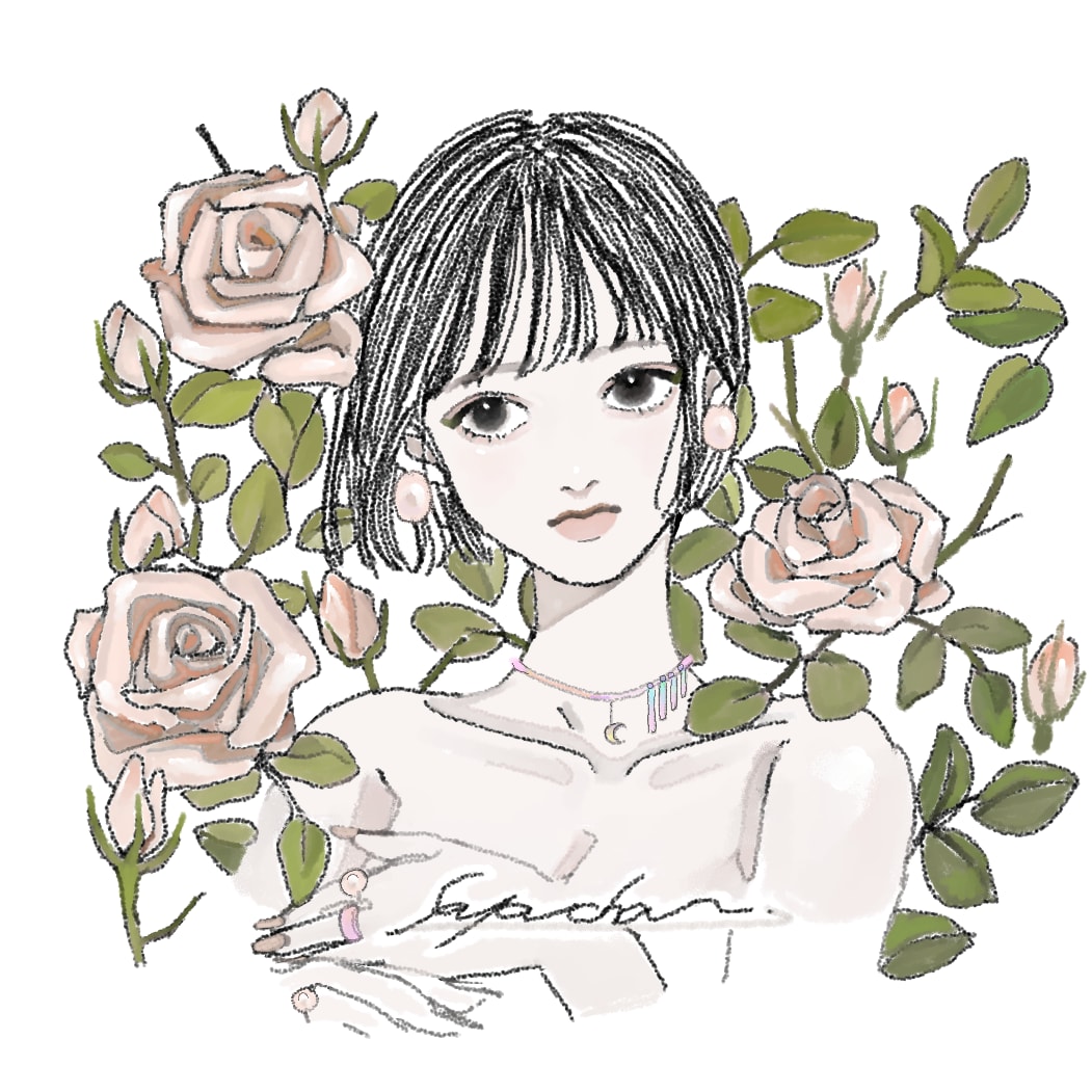 花をイメージしたメイク似顔絵を描きます snsアイコン、お友達、恋人へのプレゼントに イメージ2
