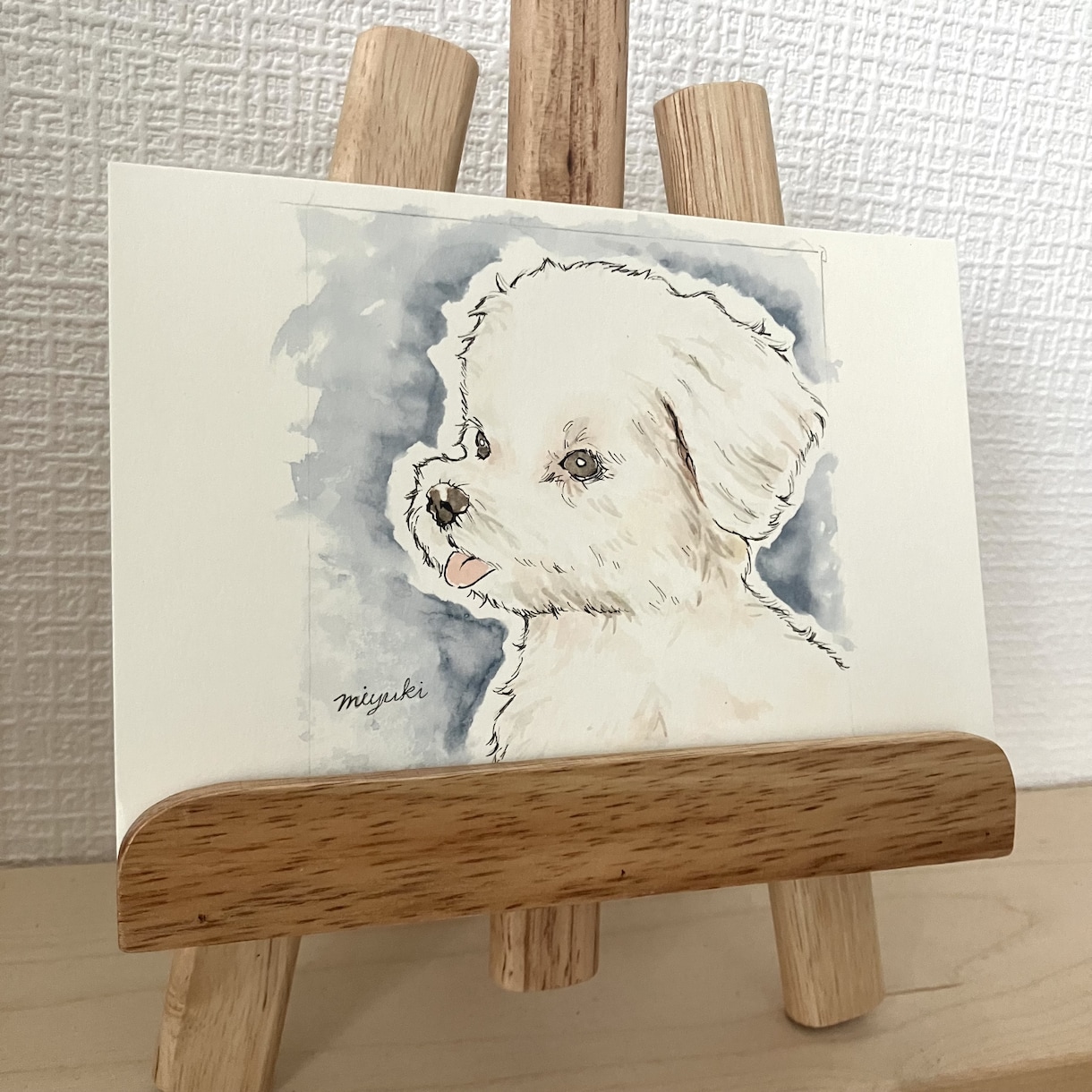 原画配送うちの子ペット水彩画イラスト描きます シックな雰囲気から絵本風まで。犬猫鳥うさぎハムスター イメージ4