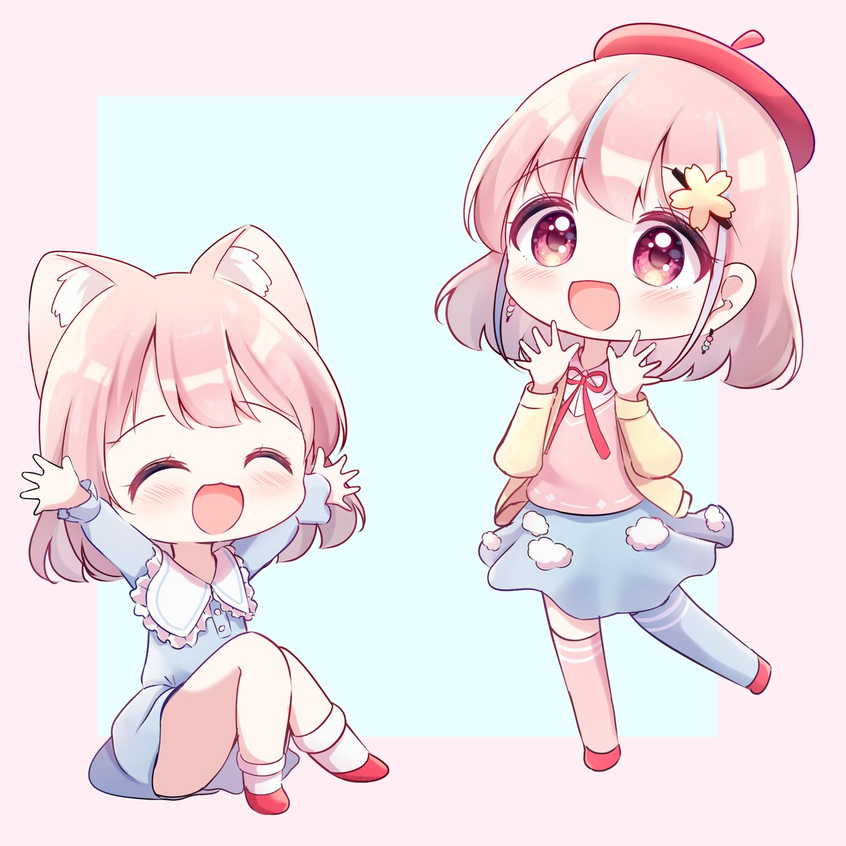 きゅるきゅるな可愛いイラストを描きます きらきらふわふわした絵柄で理想の絵を制作いたします! イメージ8