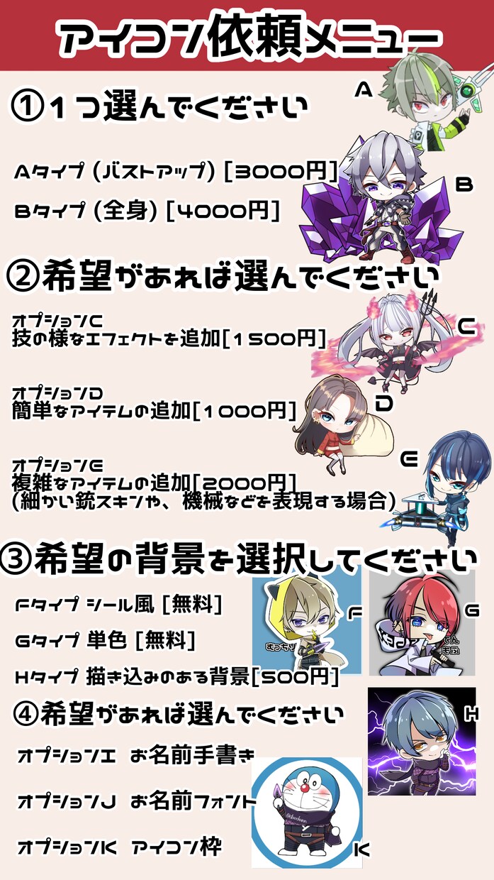 アイコン描きます デフォルメアイコンお作りします！ イメージ5
