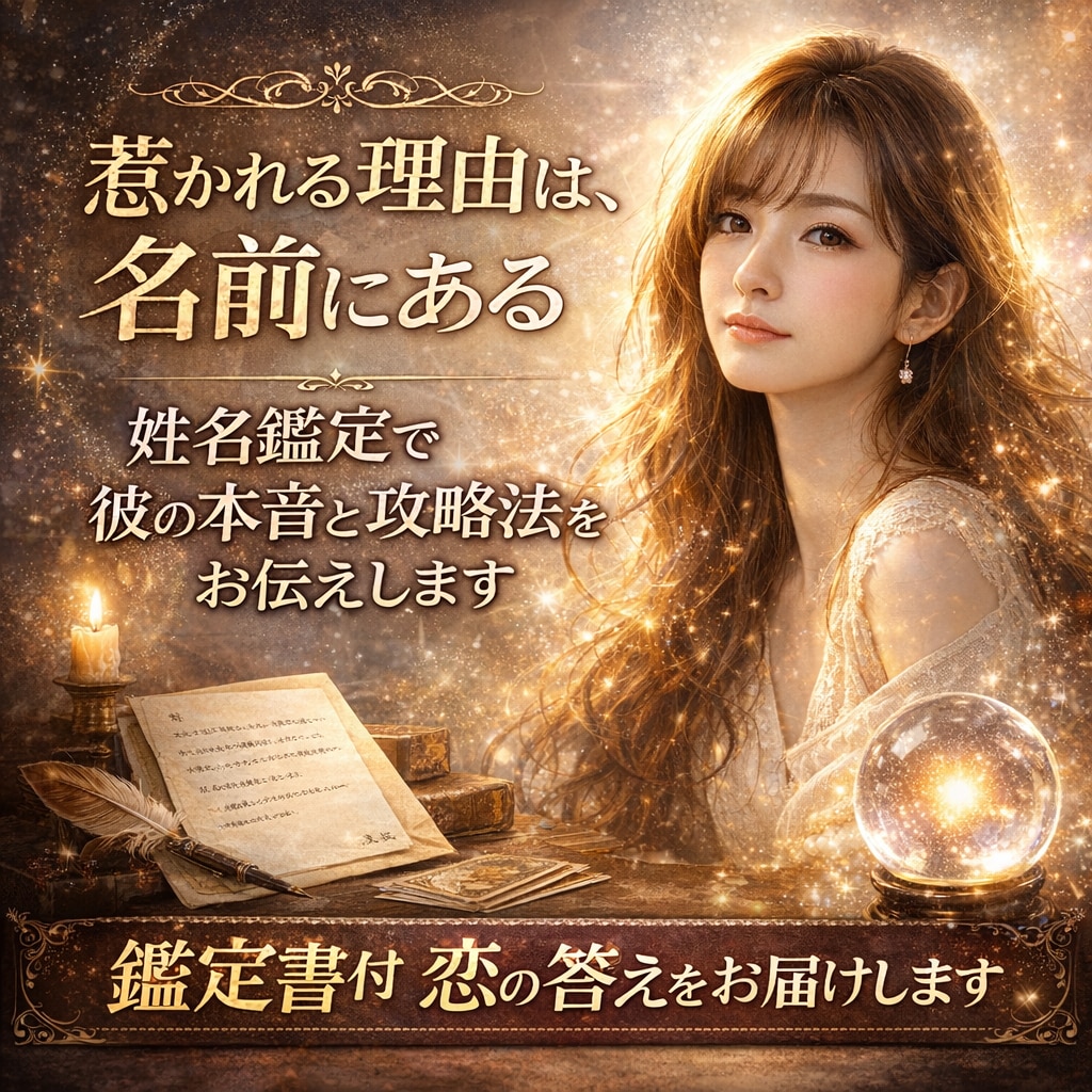 彼の本音を見抜く姓名判断｜恋愛傾向と行動が解ります 気になる彼の恋愛傾向と具体的な攻略法ををお伝えします イメージ1