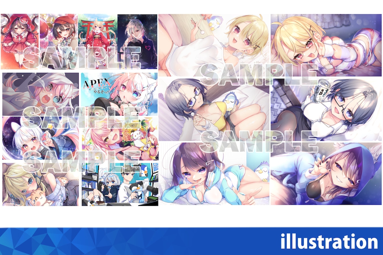 サムネやASMRなど高品質イラスト制作します キャラクターメインの１枚絵など、女の子を魅了的に描きます イメージ2