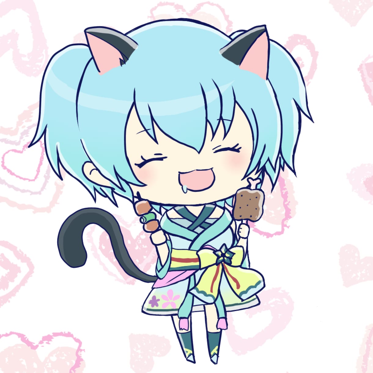 デフォルメイラスト作成いたします 二次元オリジナルゲームのアバターを二頭身のキャラにいたします イメージ1