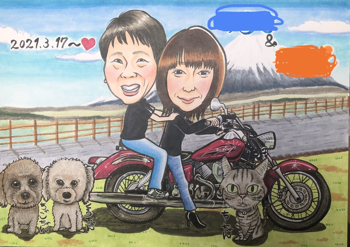 ソックリかわいくリアル寄りの似顔絵描きます 長寿お祝い、誕生日、卒業、お祝いプレゼントなどに。 イメージ3