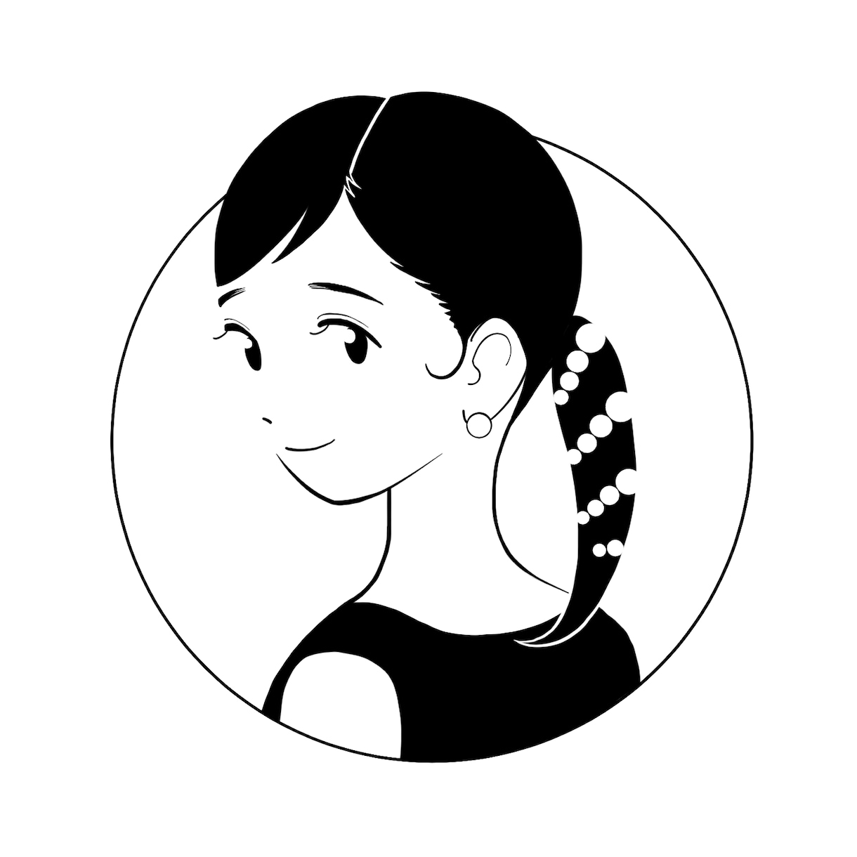 オシャレでシンプルな似顔絵描きます ほんのり似てるモノクロのシンプルな似顔絵が得意です イメージ8