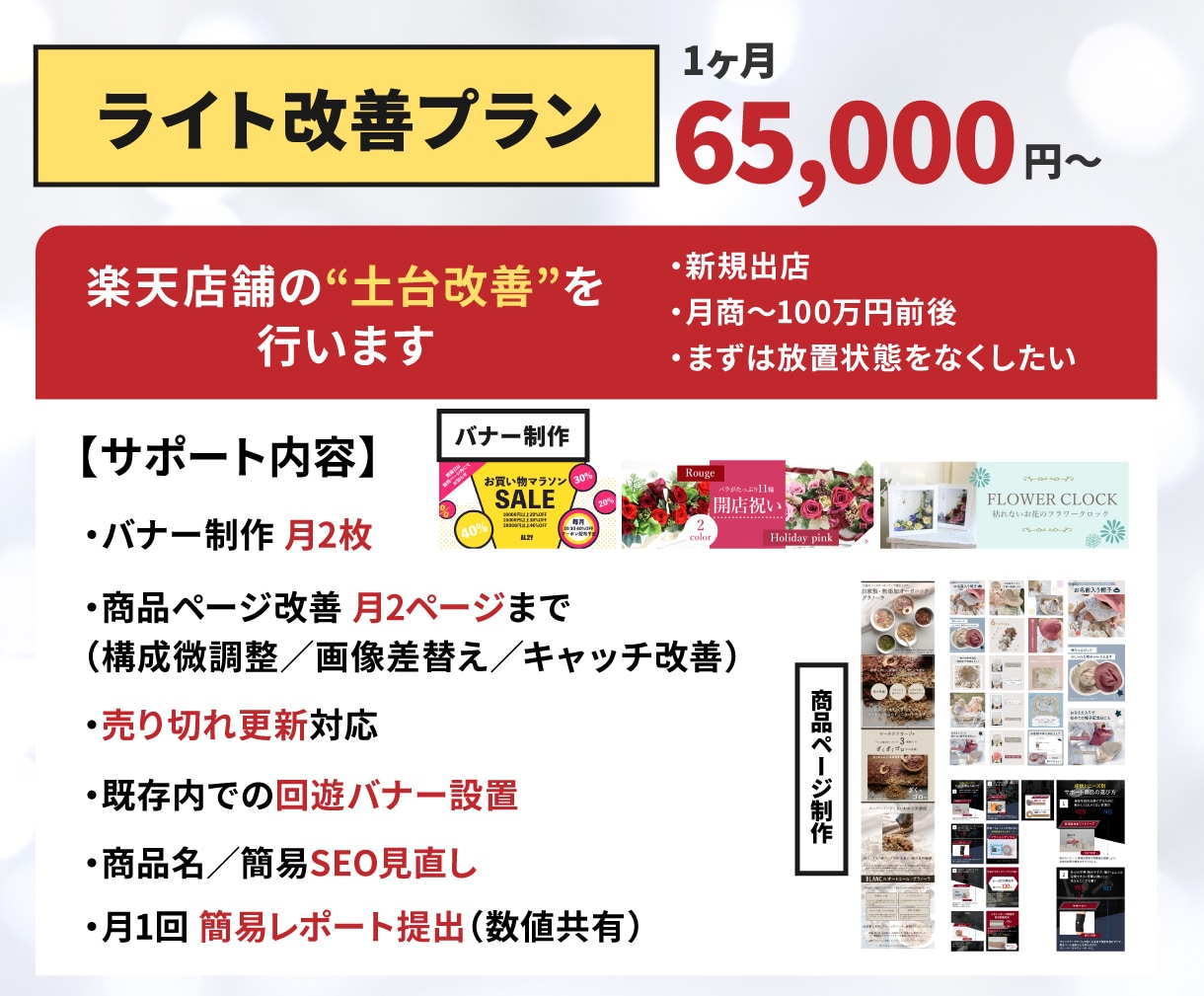 楽天市場の売上改善特化！ページ改善型運用代行します 広告に頼らない“改善型運用”で 売れる土台づくりをサポート イメージ4