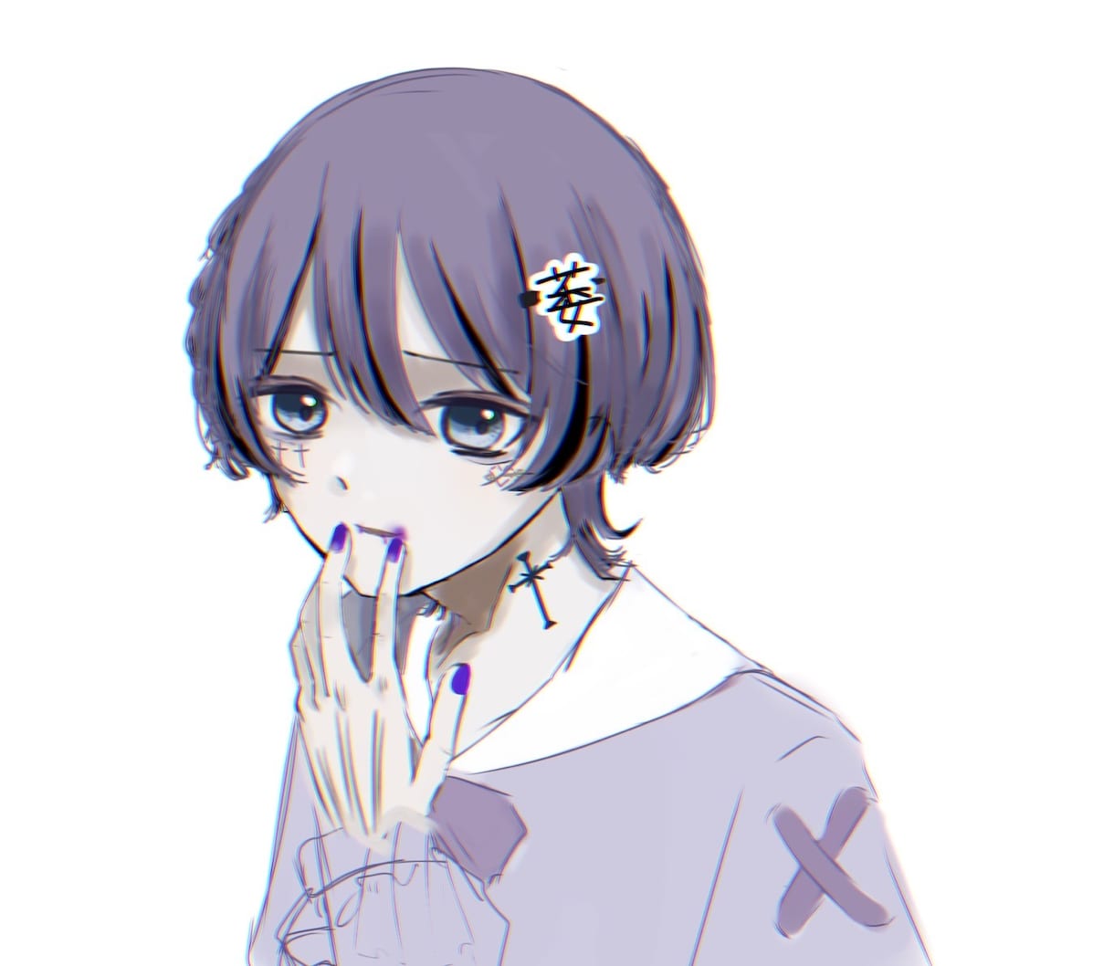 イラスト制作いたします 白・黒・紫、男性・中性が得意です♡是非ご依頼ください イメージ2