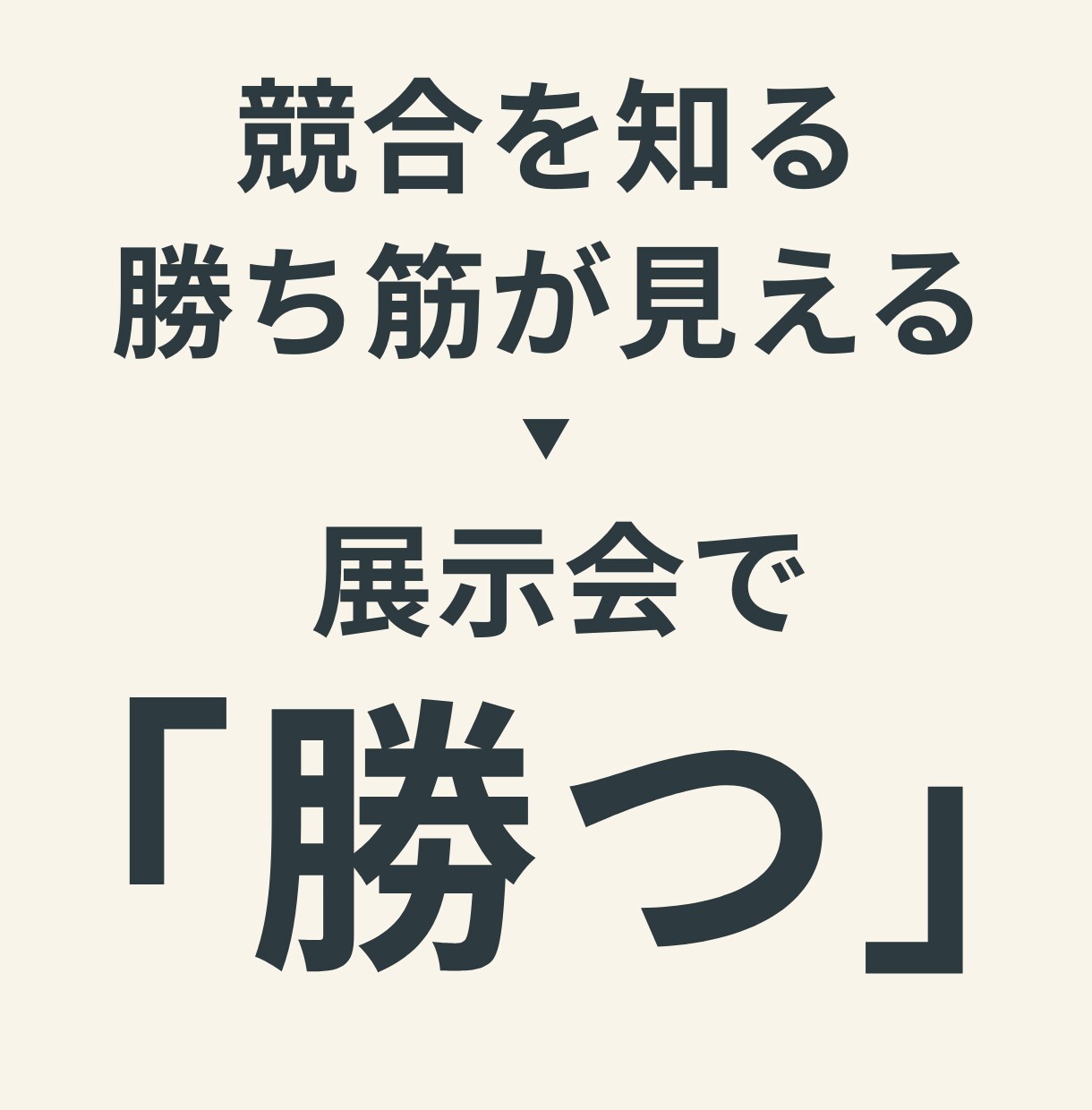 プロが、競合調査×展示会×勝ち筋 仮説を調査します 展示会はコストか投資か。判断材料を作ります イメージ3