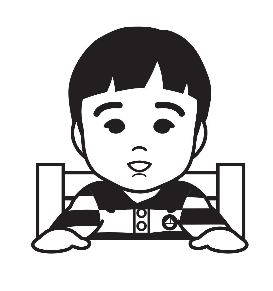 シンプル＆お洒落なお子様の似顔絵を描きます アイコンやグッズプリントに使いやすいシンプルなデザインです イメージ1