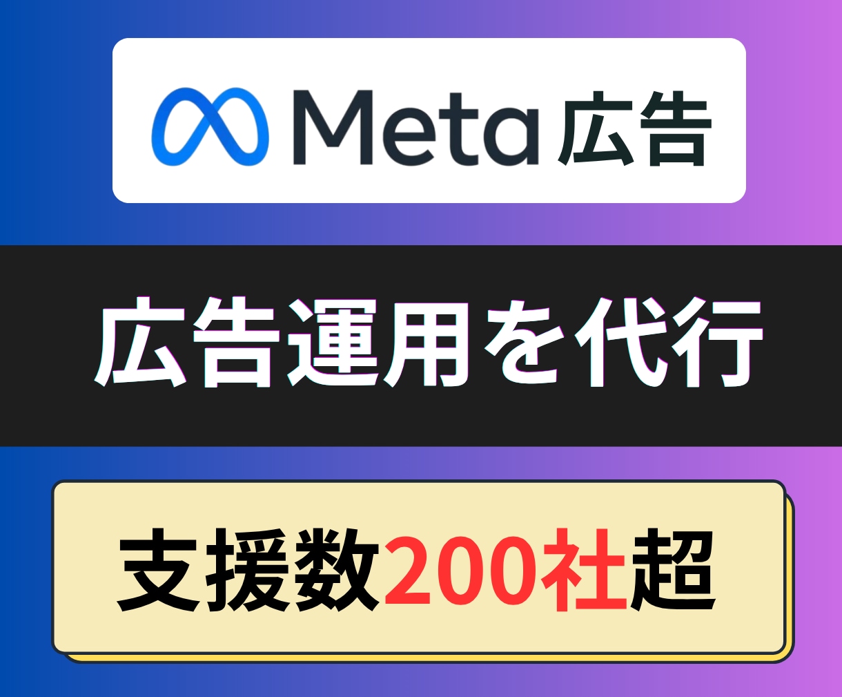 Meta広告を運用代行をいたします 緻密な戦略設計と定期的な運用レビュー｜支援数200社超の実績 イメージ1