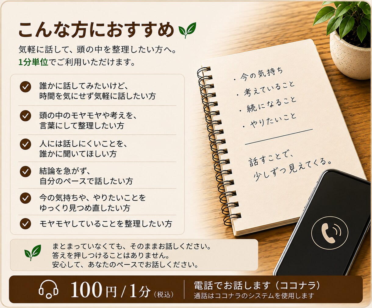 お話をお聞きします 「ちょっと聞いてよ」そんなお話をお聞きします イメージ3