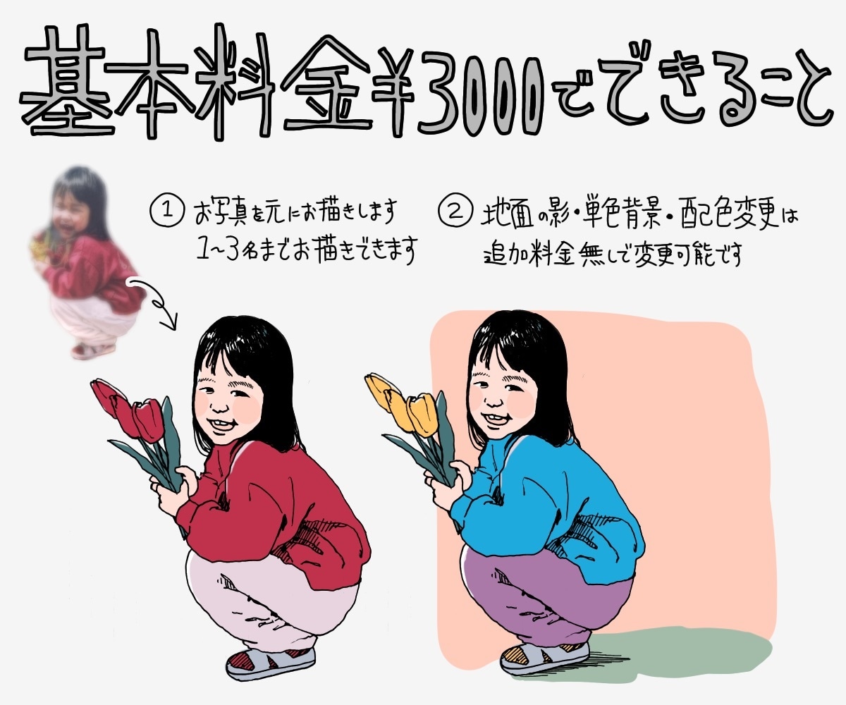 お写真をイラストに！フルカラーでおしゃれに描きます 動物･植物･食べ物など、人物以外も得意です◎、商用利用OK◎ イメージ4