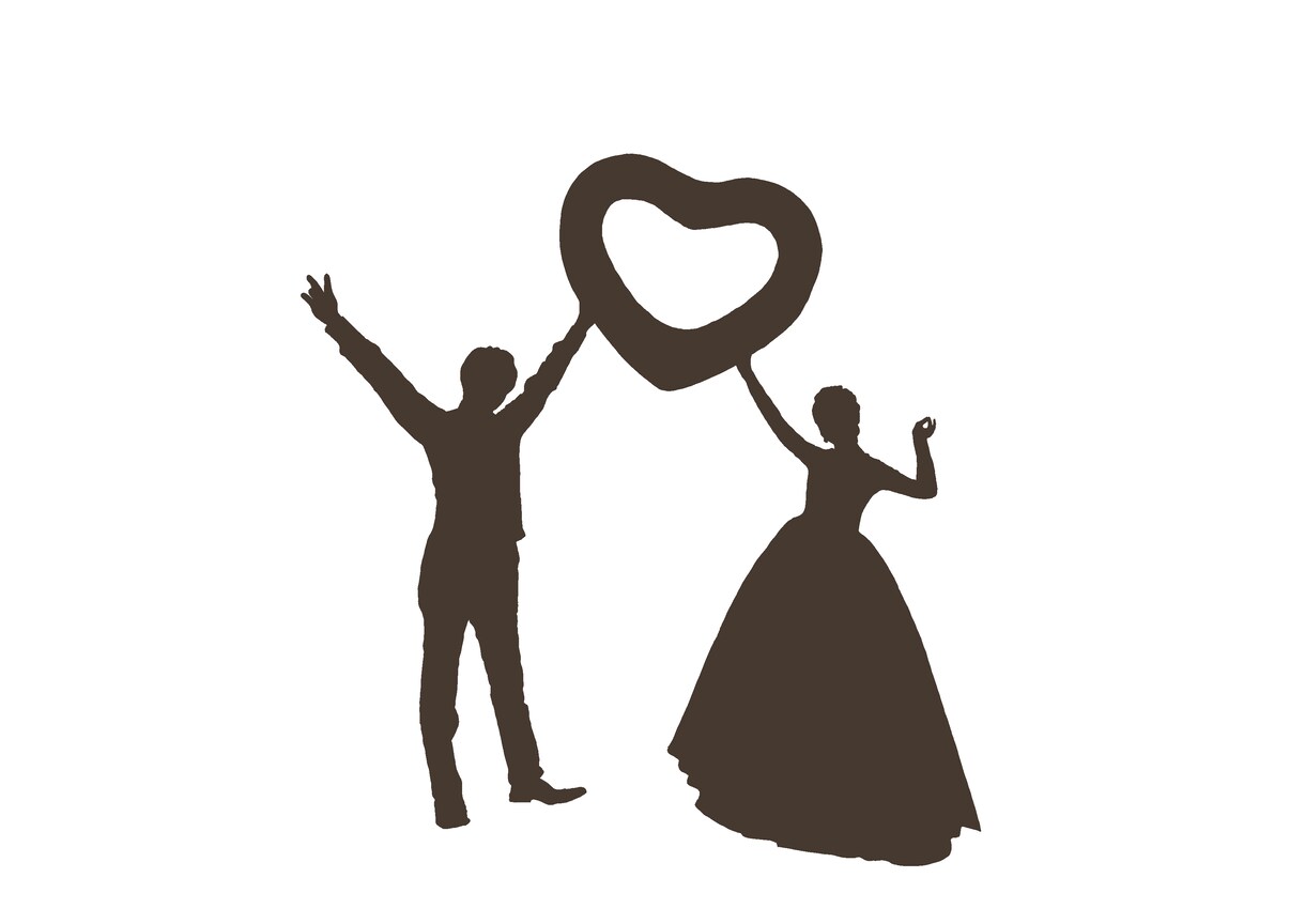 おしゃれなシルエットイラストに加工します 結婚式、家族写真、友達との写真をシルエットイラストに イメージ3